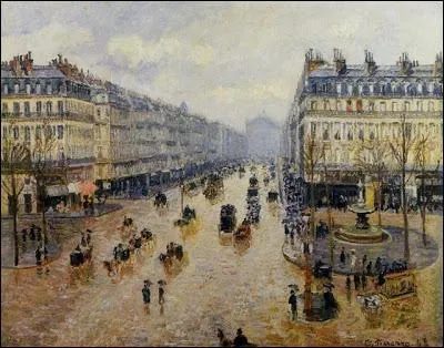 Qui a peint Avenue de l'Opéra sous la pluie ?