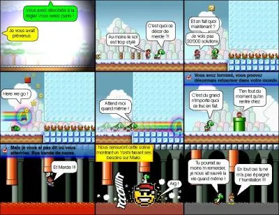 Où Mario a-t-il atterri ?