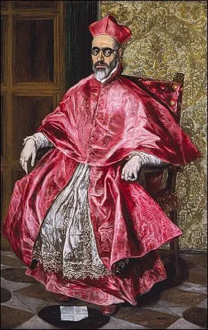 Quel peintre né en Crète a réalisé ce portrait d'un cardinal en 1596 ?