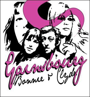 1968. "Bonnie And Clyde", chanson écrite, composée par Serge Gainsbourg et chantée en duo par Serge Gainsbourg et...