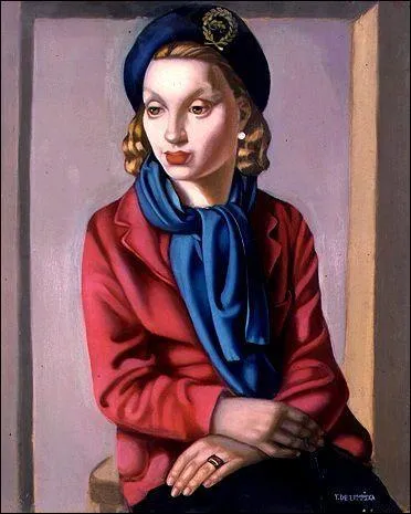 Qui a peint Femme avec écharpe bleue ?