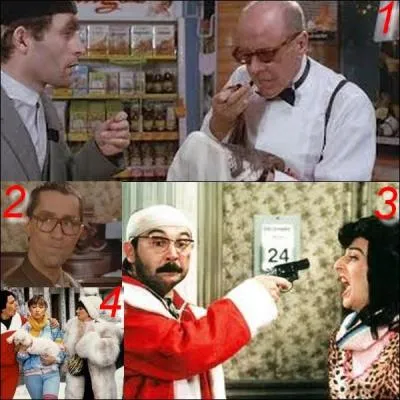 Parmi ces quatre images laquelle n'appartient pas au film : "Le père Noël est une ordure" ?