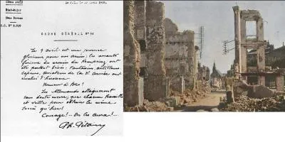 Un ordre du jour paraît le 10 avril 1916. Il marque la fin de l'offensive allemande lors des combats de « Mort-Homme » et de la « Côte 304 » pendant la bataille de Verdun. Comment finit cet ordre du jour et qui l'a écrit ?