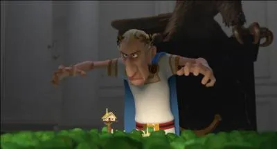 Qui est cet homme dont la soif de pouvoir incontrôlable ne lui fait pas réaliser les conséquences de ses actes et sa méchanceté ? Dans quel film d'animation ici adapté d'une série d'albums de bandes dessinées ayant pour héros un célèbre gaulois se trouve-t-il ?