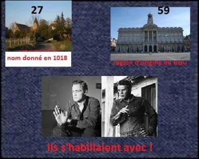 Quel est ce tissu de coton, doux, au fil de chane color alors que celui de la trame est blanc ? Il a pour homonyme une petite commune du dpartement de l'Eure ?