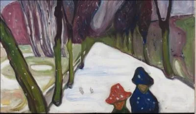 Qui a peint Avenue sous la neige ?