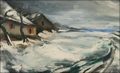 Qui a peint Route sous la neige ?