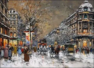 Qui a pêint Les grands Boulevards sous la neige ?