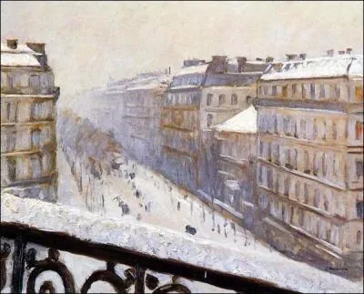 Qui a peint Boulevard Haussman sous la neige ?