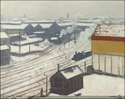 Qui a peint La gare Montparnasse sous la neige ?