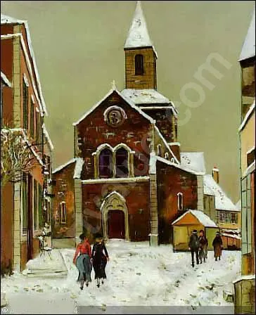 Qui a peint L'église sous la neige ?