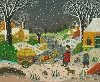 Qui a peint Attelage à la chèvre sous la neige ?