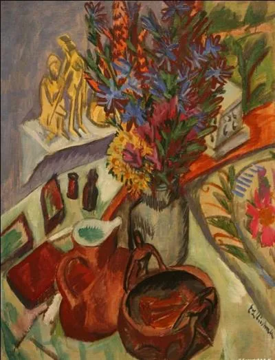 Qui a peint "Nature morte avec cruche et bol africain" ?