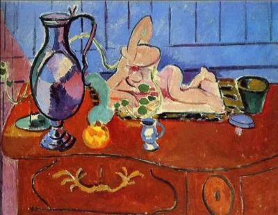 Qui a peint "Nature morte avec cruche d'étain et statuette rose" ?