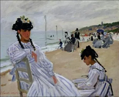 Qui a peint ces belles dames à cheveux tressés sur la plage de Trouville ?
