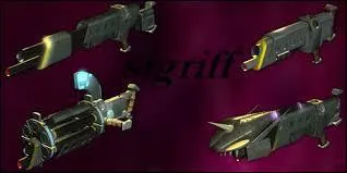 Quel est le nom de l'arme en bas à droite ?