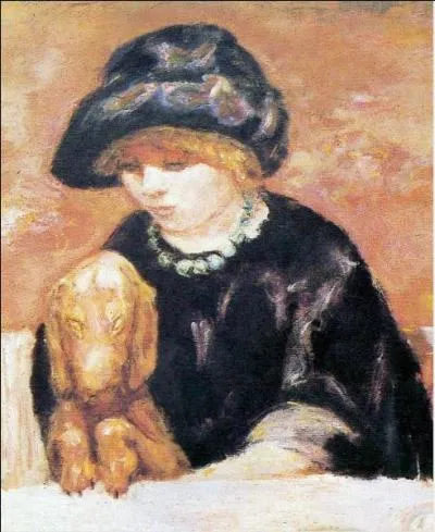 Voici "Marthe au basset" représentée par son mari :