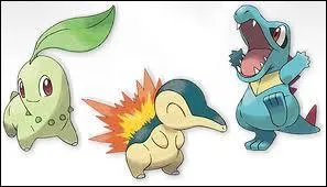 Quels sont les 3 Pokémon de départ de la version SoulSilver ?