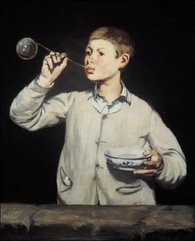En quelle année le peintre Edouard Manet a-t-il créé ce tableau portant le nom "Les Bulles de savon" ?