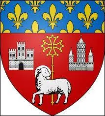 Voici le blason d'une ville du Midi-Pyrénées. Connue pour ses violettes, on y trouve le siège social de la société Airbus. Il s'agit de la ville de ...