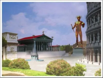 La statue de quel empereur trônait à l'entrée du Colisée ?