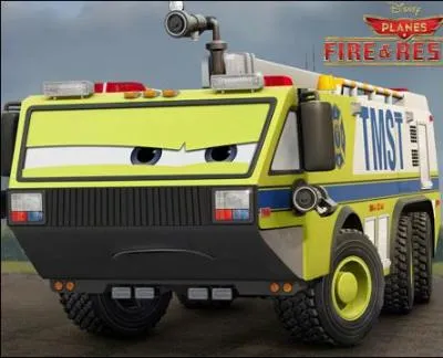 Qui est ce camion qui aide s'il y a des accidents à l'aéroport ?