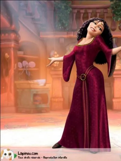 Elle prétend être la mère de Raiponce.
Mais comment s'appelle-t-elle ?