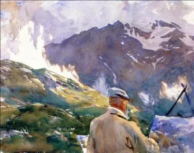 Qui a peint L'aquarelliste peignant le Simplon ?