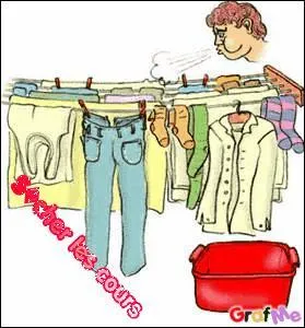 Comment l'action de sécher les cours est-elle exprimée en allemand ?