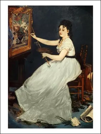 Qui a peint Eva Gonzales peignant ?