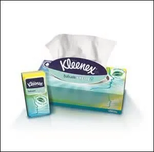 En quelle année les mouchoirs Kleenex font-ils une arrivée triomphante en France ?