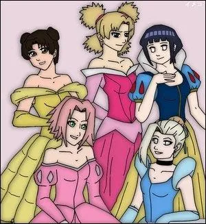 Les filles jouent aux princesses. En qui Sakura est-elle déguisée ?