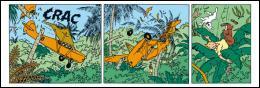 Dans quel album, Tintin est-il victime d'un terrible crash dans la jungle ?