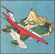 Quel est le nom de l'avion détourné sur l'île de Pulau-Pulau Bompa à bord duquel se trouvent Tintin et ses amis ?