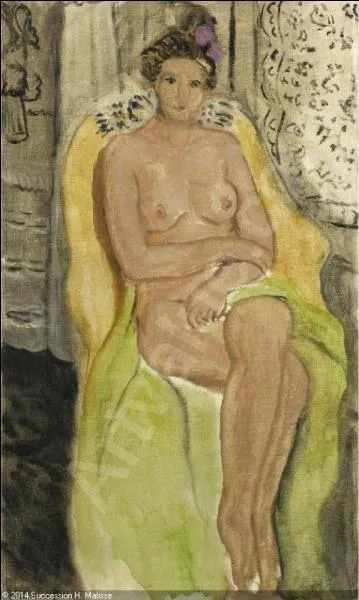 Qui a peint Nu au fauteuil jambes croisées ?