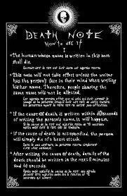 En quelle langue les règles de la Death Note ont-elles été écrites ?