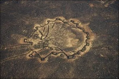 Comment s'appellent ses structures construites par les chasseurs probablement nomades, elles servaient à rabattre les troupeaux de gazelles ?