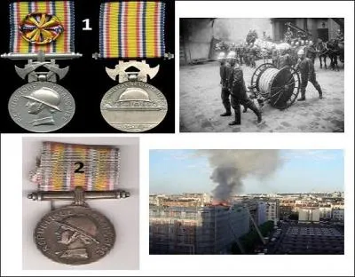 Quelle est la médaille décernée pour des services exceptionnels chez les pompiers ?