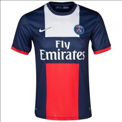 À cette époque le PSG était entraîné par Laurent Blanc. Ils ont fini 1er. Quelle était la saison où le PSG portait ce maillot ?