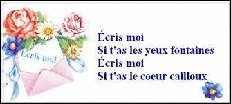 Ce chanteur disparu en février 2005, nous interprète en 1982 une très belle chanson : "Écris-moi". Je suis sure que vous allez trouver de qui il s'agit.