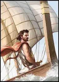 Remplace les [...] par les mots proposés. 
 [...] est un héros grec qui a marqué l'histoire. Son fabuleux voyage a été nommé [...].