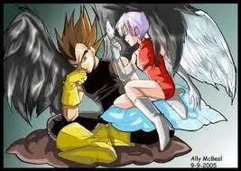 Alors là, Vegeta est devenu un vrai cochon ! Dans quoi est-il assis ?