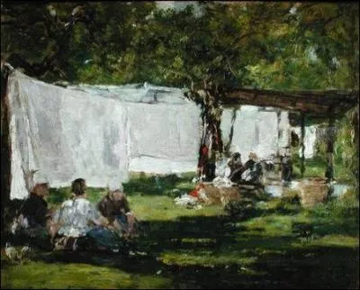 Qui a peint La lessive &agrave; la ferme ?