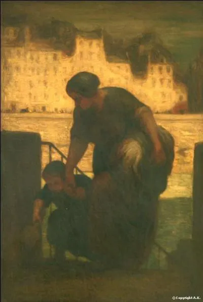 Qui a peint La lavandi&egrave;re et son enfant ?