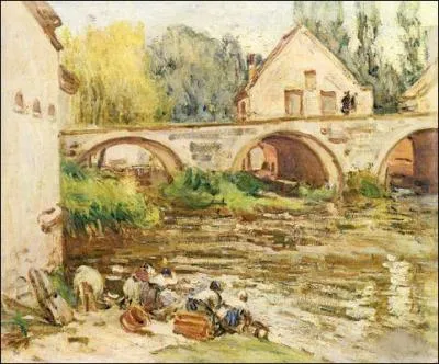 Qui a peint Les lavandi&egrave;res &agrave; Moret ?
