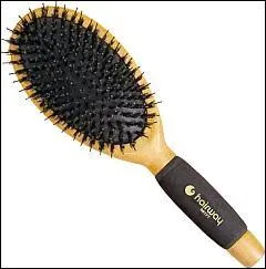 On se brosse les cheveux avec, je suis...
