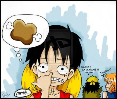 Alors que le Thousand Sunny est poursuivi par la marine, qui ne pense qu'à manger ?