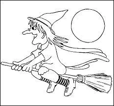 Une sorcière vole sur :