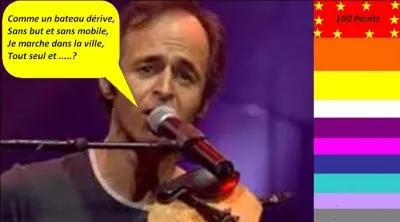 Pour 100 points, en 1985, Jean-Jacques Goldman nous chante "Je marche seul". Quelle est la bonne parole de la chanson ?