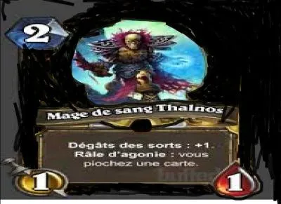 À quel rang de rareté appartient la carte Mage de sang Thalnos ?